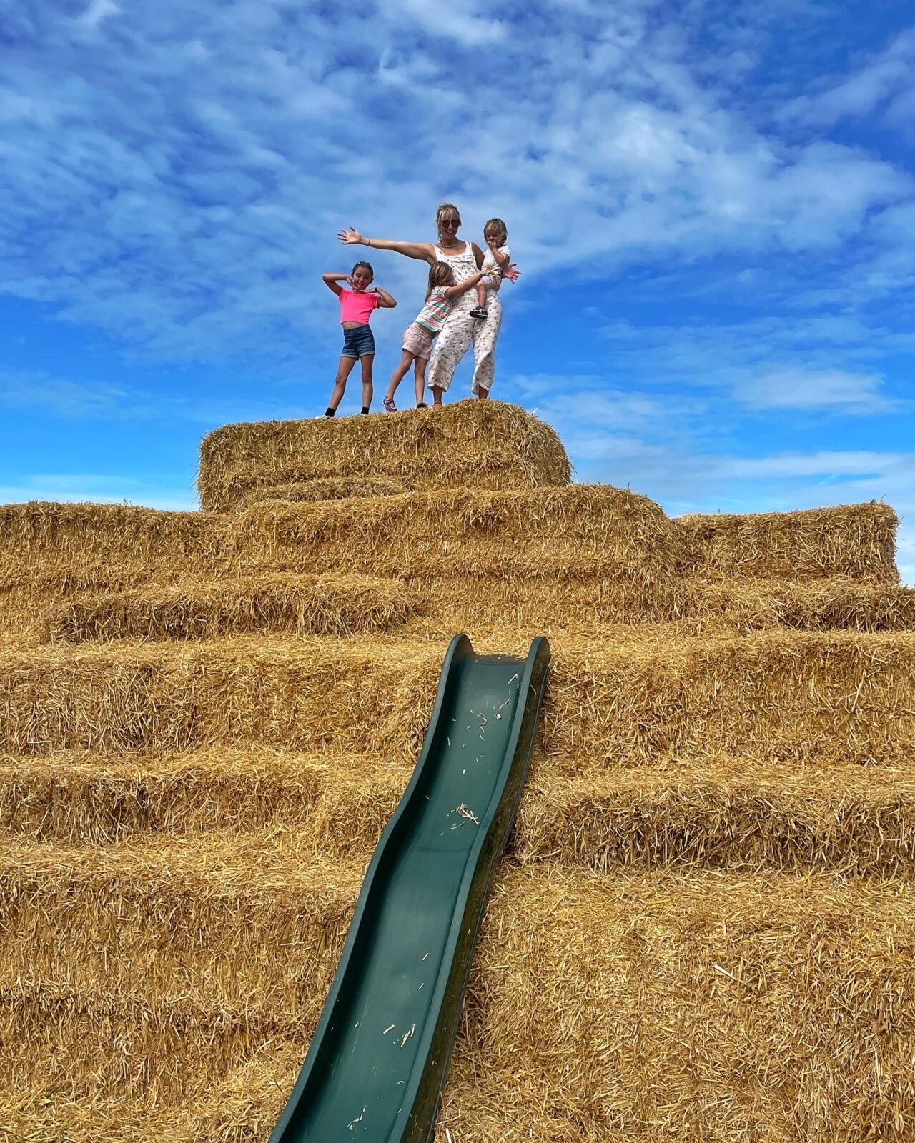 Straw mountain at Barleymows near Chard - places to visit in Somerset