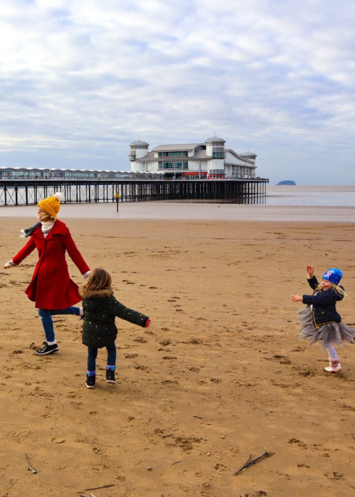 Dancing on the beach at Weston super Mare Grand pier, Somerset places to visit