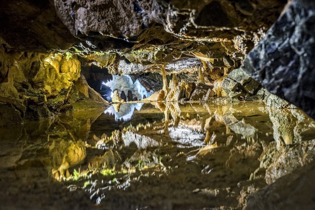 Places to visit in Somerset: stalactites Cheddar Gorge