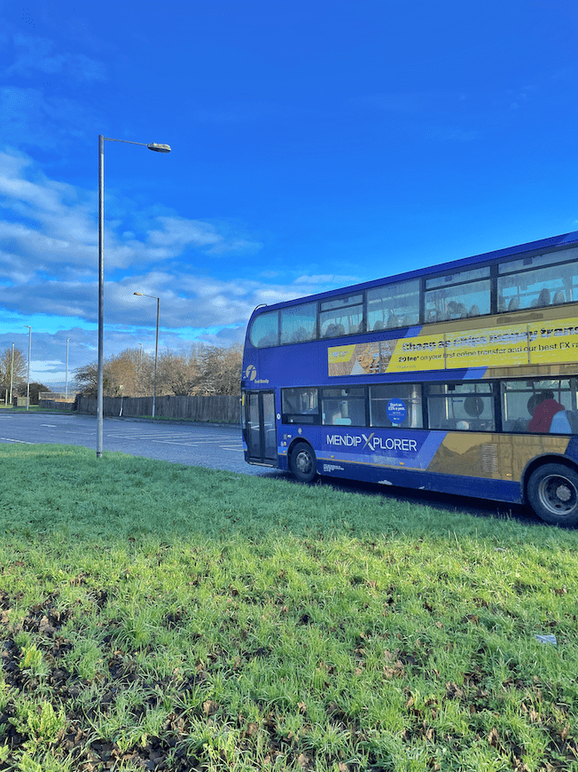 Mendip Xplorer bus Glastonbury