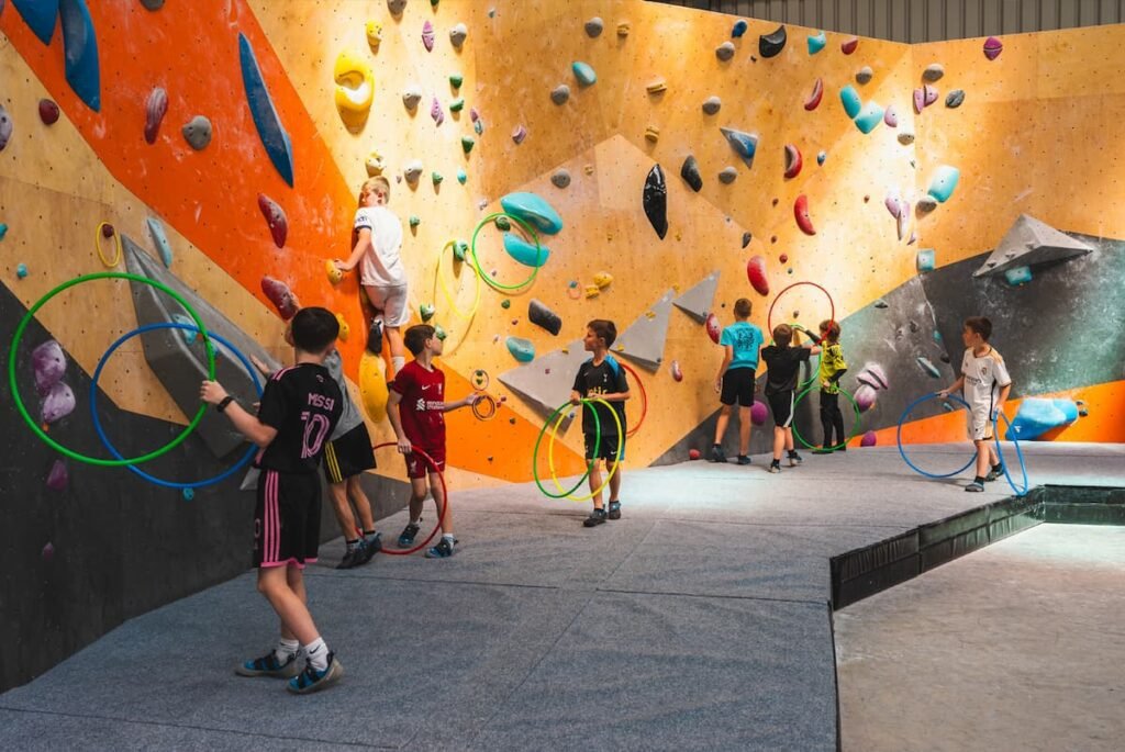 Chalkup Climbing wall, bouldering