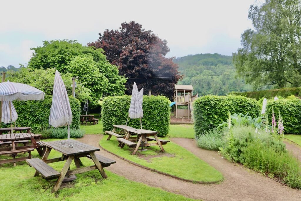 Ring O'Bells pub Compton Martin outdoor beer garden