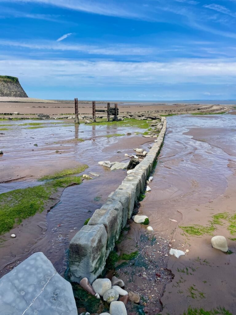 St Audries Bay waterfall somerset beach coast