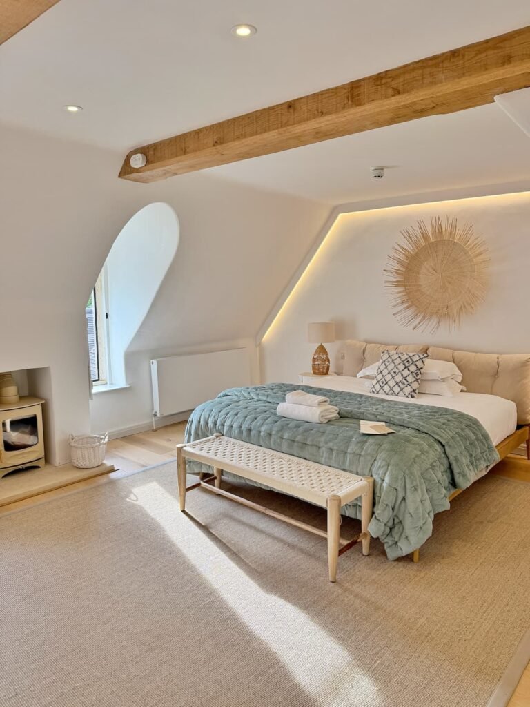 'Sumptuous' bedroom at 42 Acres retreat