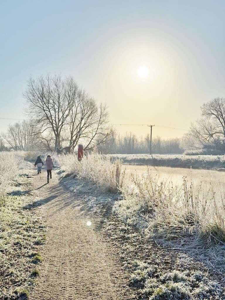 Frosty River Parrett trail, Langport circular walk