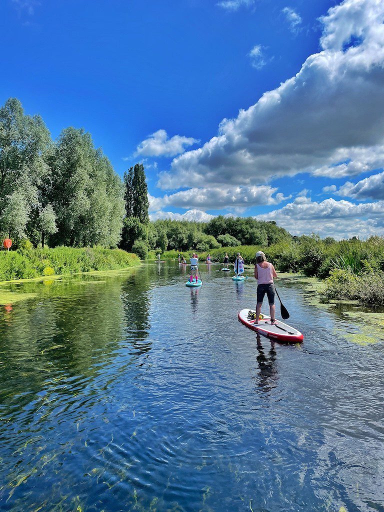 Paddlerboarding river parrett langport