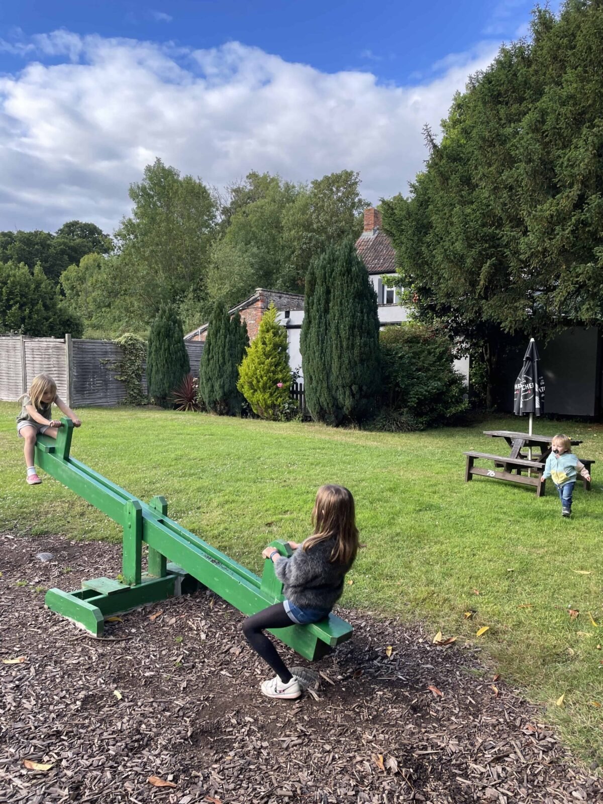 Monkton Inn, pub garden playground, West Monkton