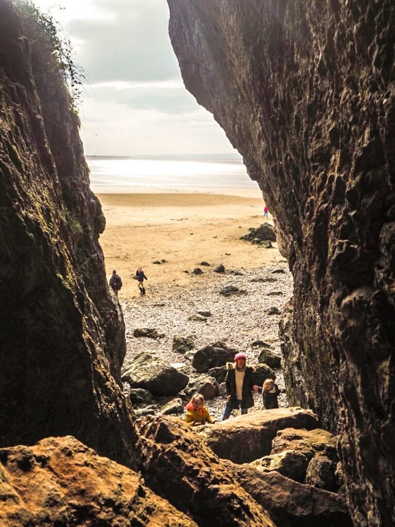 Brean Down Beach cave