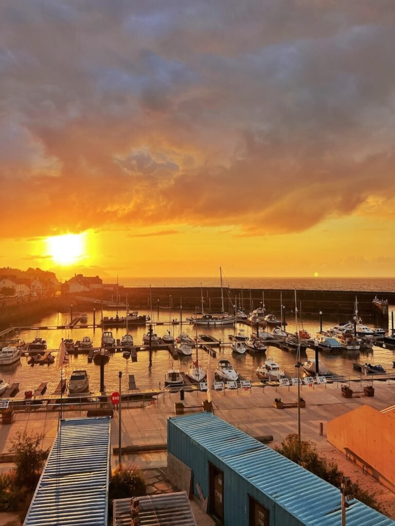 East Quay Arts Centre Watchet sunset marina somerset