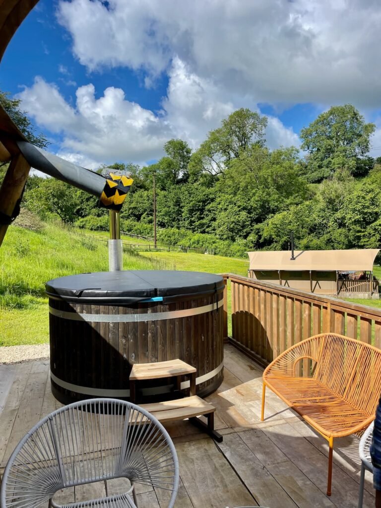 Hadspen Glamping lodge with hot tub Somerset