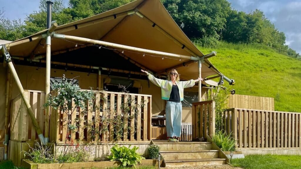 Hadspen Glamping lodges with hot tub bruton castle cary somerset