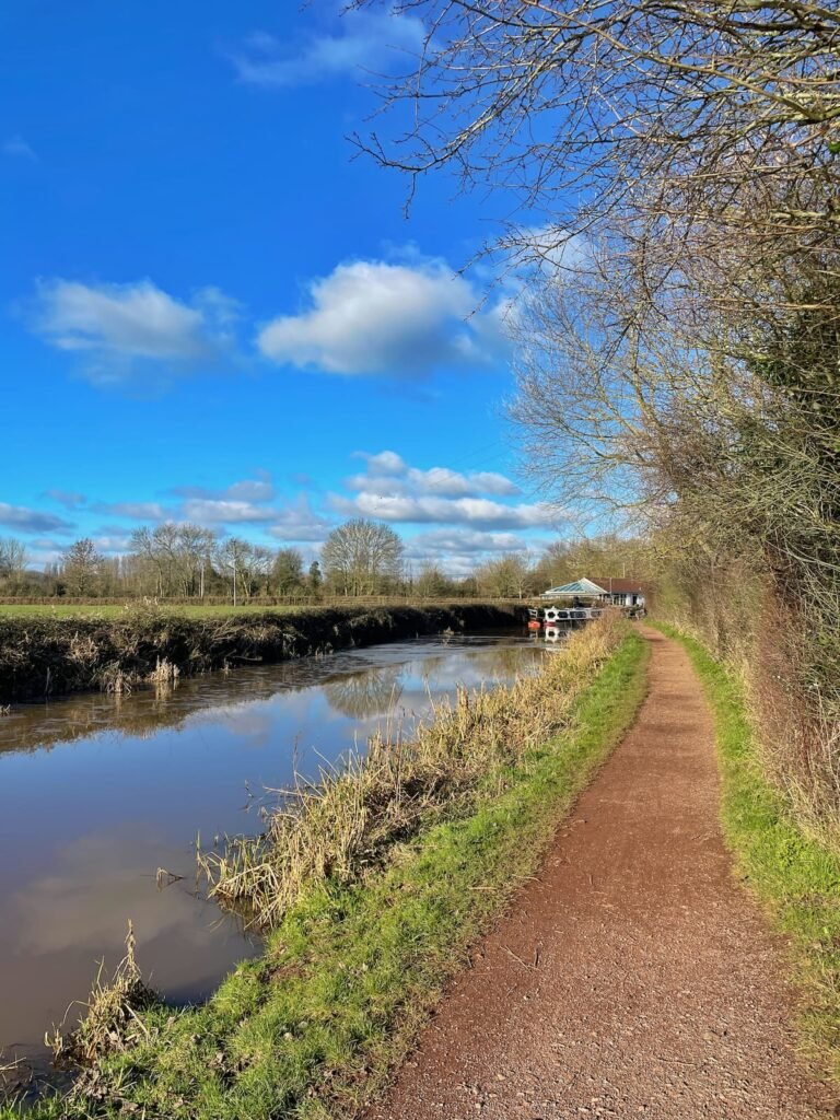 Taunton and Bridgwater Canal path Somerset
