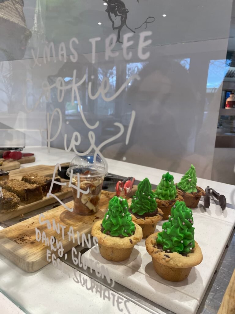 Christmas tree cookie pies, Farm and Field Cafe Somerset