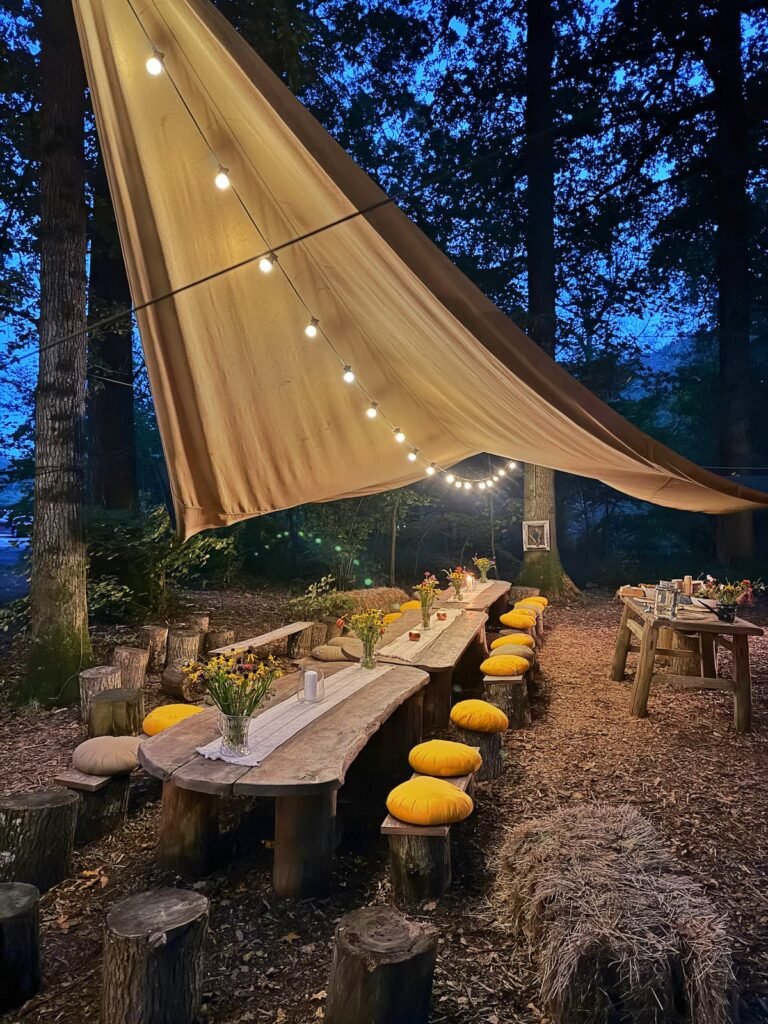 Dinner in the forest, 42 Acres, Frome