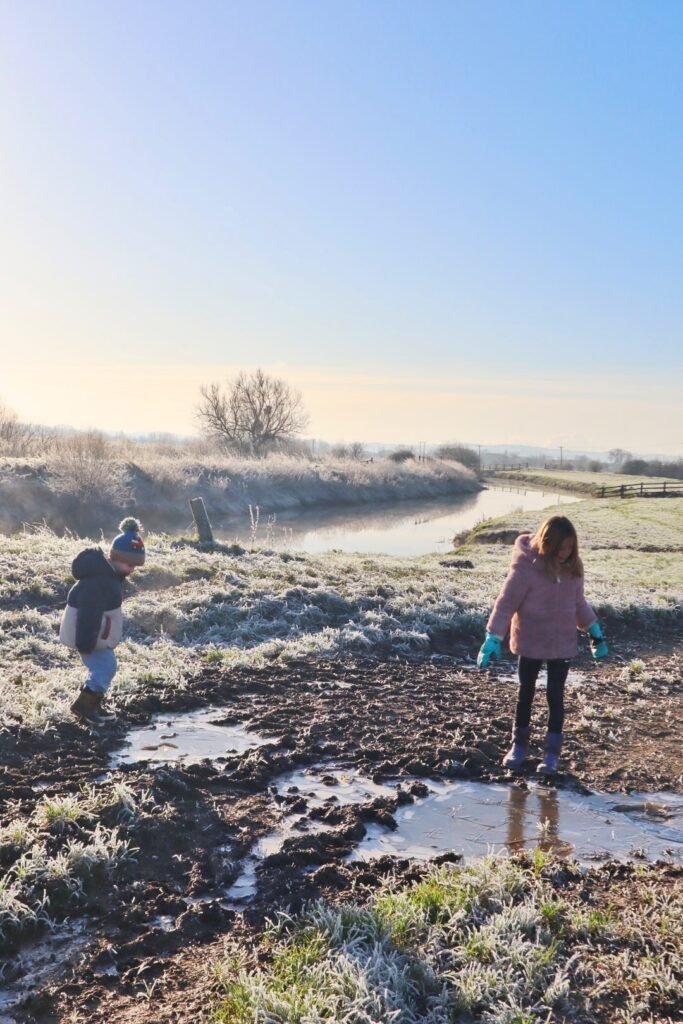 Parrett River Langport frosty winter walk