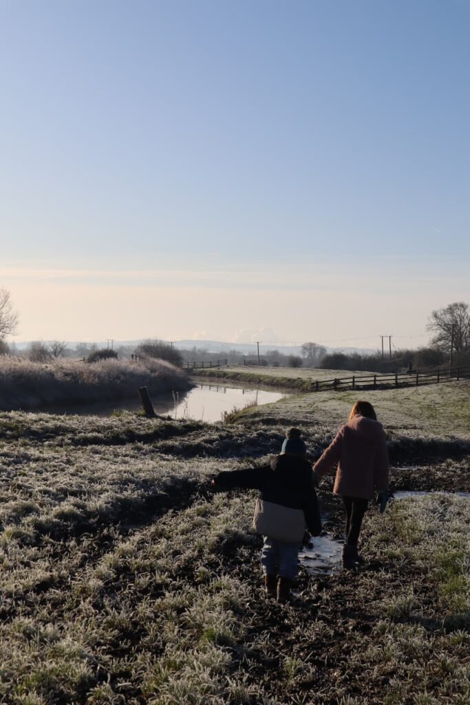 Parrett River Langport frosty winter walk