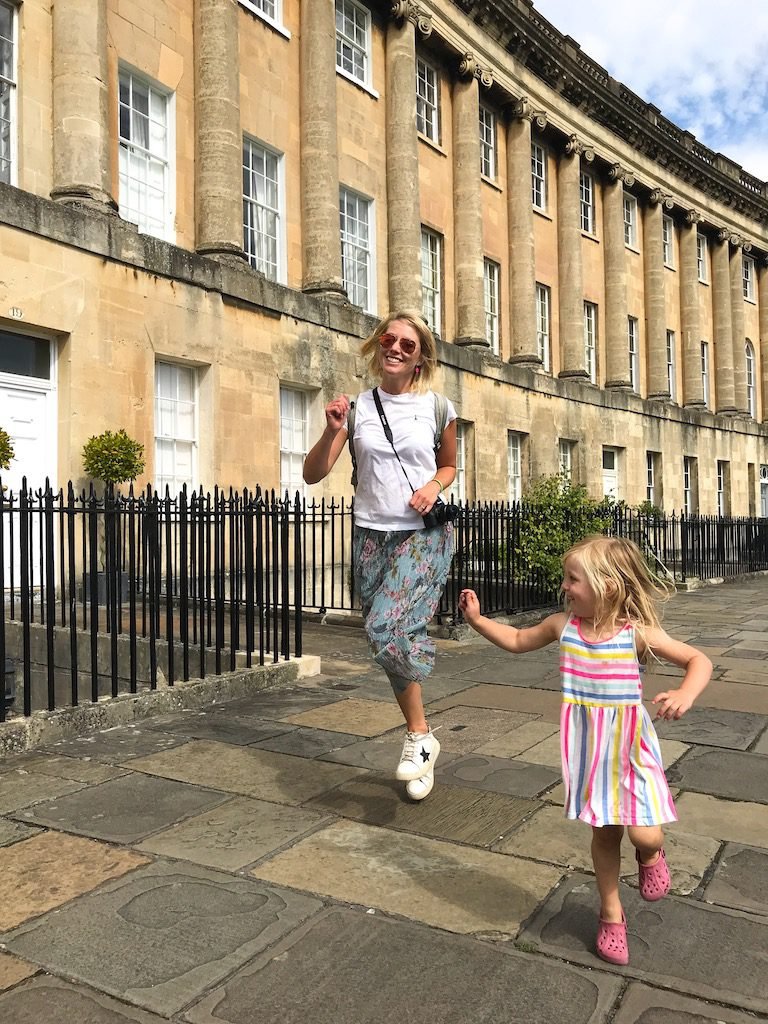 Royal Crescent Bath with kids Somerset