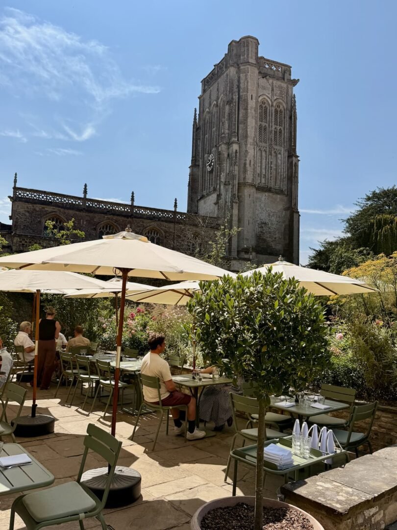 The Three Horseshoes Pub garden Batcombe, Somerset