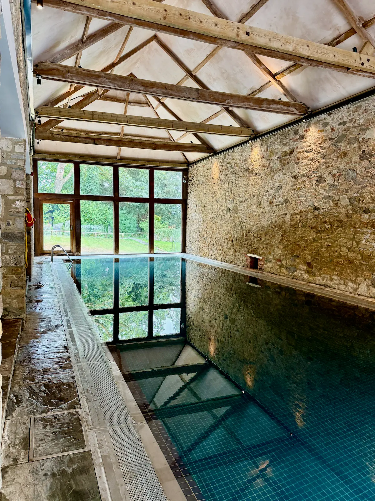 Babington House Hotel indoor swimming pool and spa Somerset